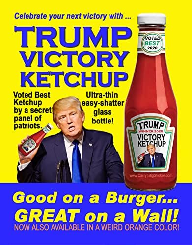 Trump Victory Ketchup Funny Anti Trump adesivo ou adesivo de pára-choque magnético de 4,25 polegadas por 5,5 polegadas