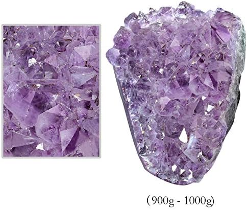 Amostras de cluster de cristal de ametal de ametal de ametal de amoste para decoração de casa, pedra crua mineral para coleção