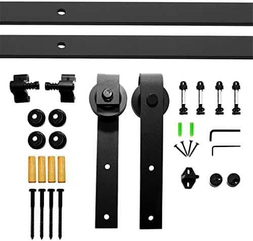 Zlxdp Kit de hardware de porta deslizante de estilo rústico Zlxdp