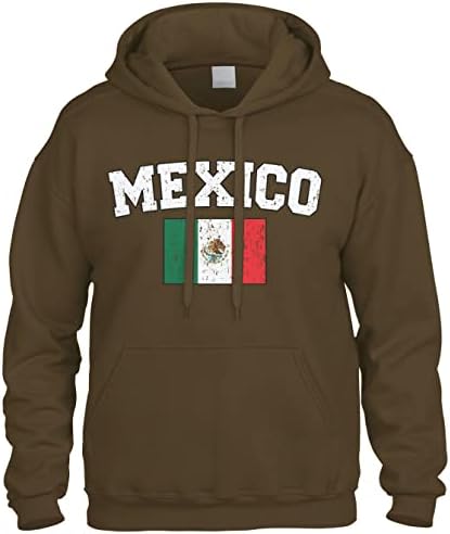 Cybertela desbotou a bandeira mexicana do México angustiada moletom capuz
