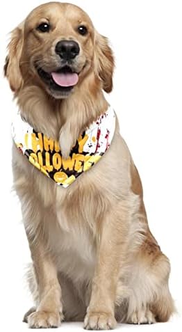 2 pacote de halloween graffiti cachorro bandana bandana lenço de estimação bibs lençóis para cães cães cães cães acessórios de férias conjuntos de presentes de decoração