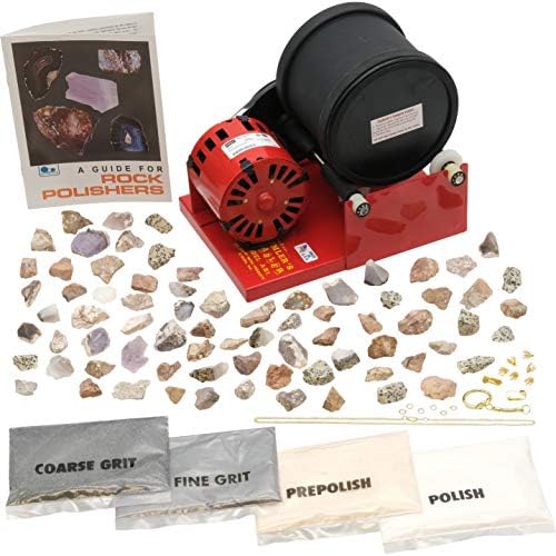Produtos de metal Tru-quadrado Kit de polimento de rocha única e kit de geologia com kit de areia e acessório