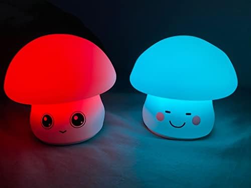 Zthome Night Light for Baby Kids Lovely Mushroom Shape Burhery Lamp Lamp Recargable Color Mudança por sensor de toque para crianças quarto