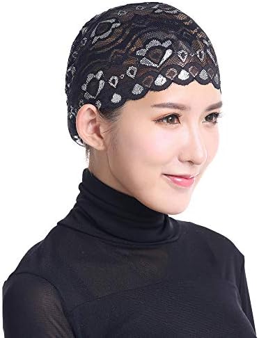 Cabeça sólida de cor de turbante de renda para mulheres envolve a cabeça macia e macio de cabelo desleixado
