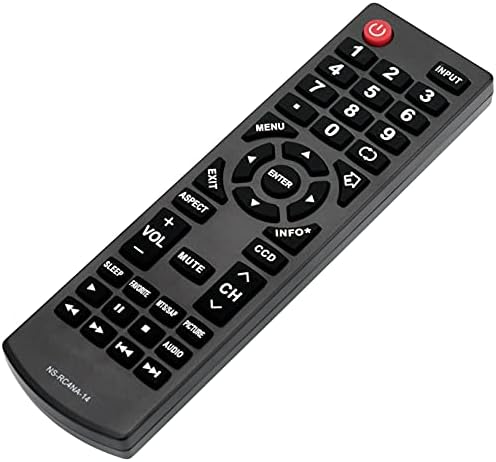 NS-RC4NA-14 Replacement Remote Control fit for Insignia TV NS-32D200NA14 NS-32D201NA14 NS-32E400NA14 NS-42D40SNA14 NS-42D510NA15 NS-46E440NA14 NS-50D40SNA14 NS-50D400NA14 NS-50E440NA14 NS-55D440NA14