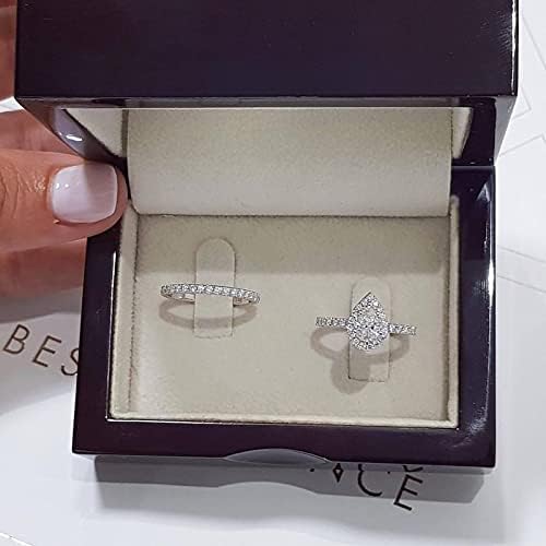 Anéis de yistu para mulheres que caem em forma de escultura oca completa em forma de amor anel de diamante diamante anéis de moda de água tamanho 5 anéis para adolescentes