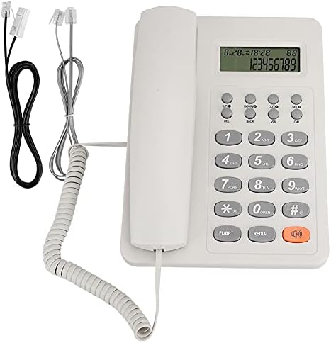 Telefone com fio, Telefone digital LCD Display Multifuncional para Office for Home