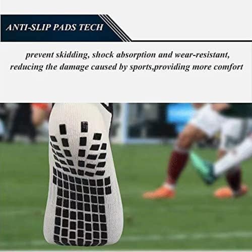 Iidack Men's Grip Socks Soccer não Skid Ball Pads Socks Anti Slip Non Slip Grip para meias esportivas de futebol