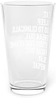 Radioscopia hilária de vidro de cerveja Pint 16oz Terapeuta de radioscopia Tomografia humorística 16oz 16oz