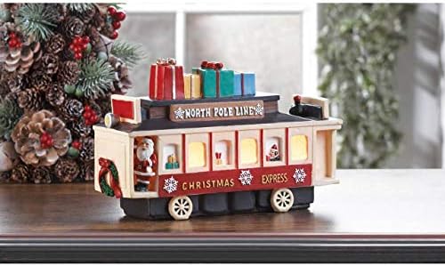 Coleção de Natal iluminada decoração de carro de trem de Natal