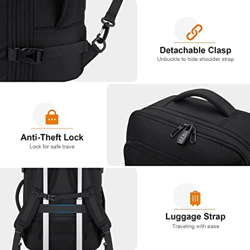 Backpack de viagem Bagsure 42L Carry On Backpack Flight aprovado