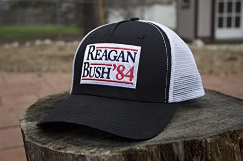 Urban Ridge Reagan Bush '84 Trucker Hat Snapback, preto com patch bordado