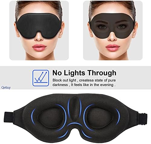 Máscara de olho de sono noturna macia e confortável para homens, mulheres, projete a máscara de sono de bloqueio de luz