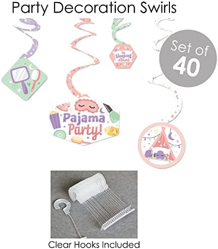 Big Dot Of Happiness Pijama Slumber Party - Girls Sowoover Birthday Party Supplies - Banner Decoration Kit - FuLDE Bundle