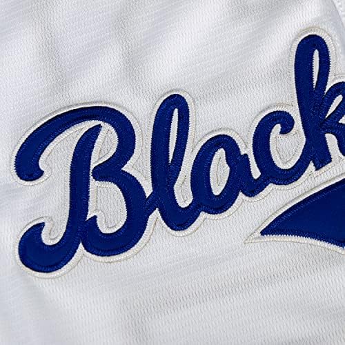 Dabuliu Men's Black Legend 42 Retro Baseball Jersey Patches Bordados Camisas Hipster Hipster Camisetas