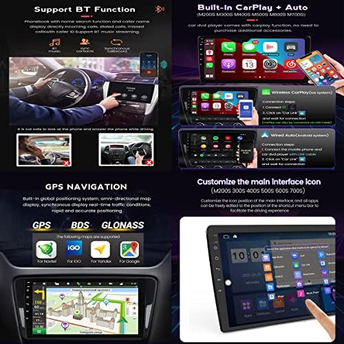 FBKPHSS Android 11 Rádio de carro Adequado para Renault Trafic 3 2014-2018 2 DIN 9 polegadas Multimídia estéreo com SWC/CarPlay/DSP/Bluetooth Hands-livre, M700s