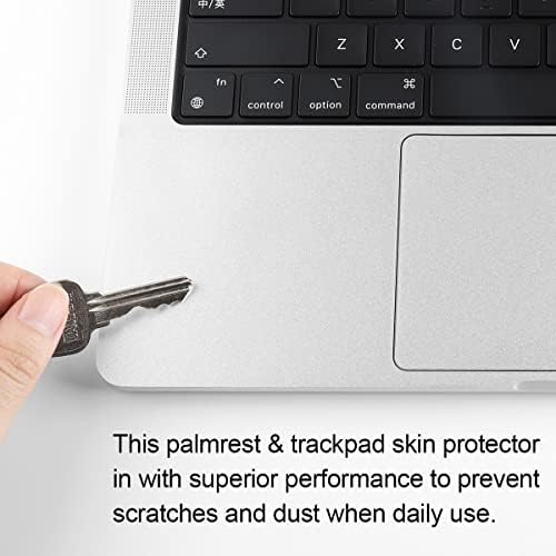 Batianda Trackpad Cove Skin Compatível com MacBook Pro 14 polegadas Modelo A2442 M1 Pro /M1 Max, Half Body Palm Guard Rest With Touch Pad Protector, Prata