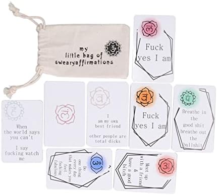 Cartões de afirmação do LBEC para homens e mulheres, presente de aniversário, cartões de auto -afirmação de meditação