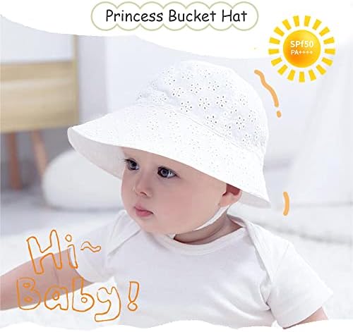 Limpa larga do sol do sol da criança para criança Capas de proteção de proteção solar Capinhas de balde de praia Hat de algodão Flor