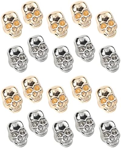 Ganazono Halloween Decoração de Halloween Button Botão de 20pcs Cabeça de crânio Rivadas de crânio Pong Studs Ghost Rivet Stud punk