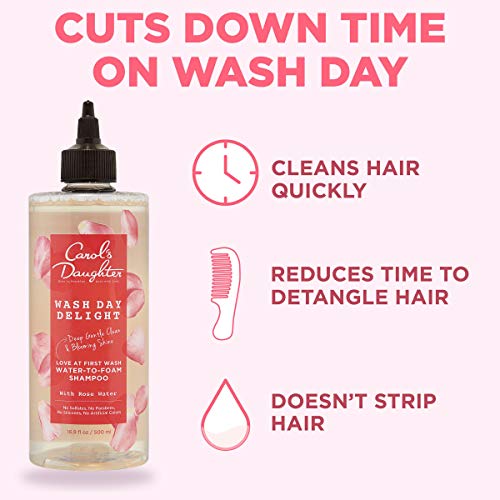 Filha de Carol Wash Day Delight Sulfato Free Shampoo e Condicionador Profundo Conjunto Com Água de Rosa e Micelar - Melhor para Cabelos