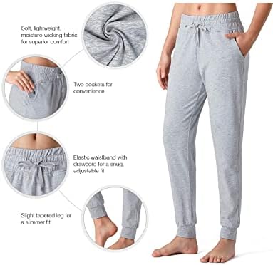 Naviskin feminino Sorto de moletom de algodão calças de ioga Executando calças de lounge casual com bolsos