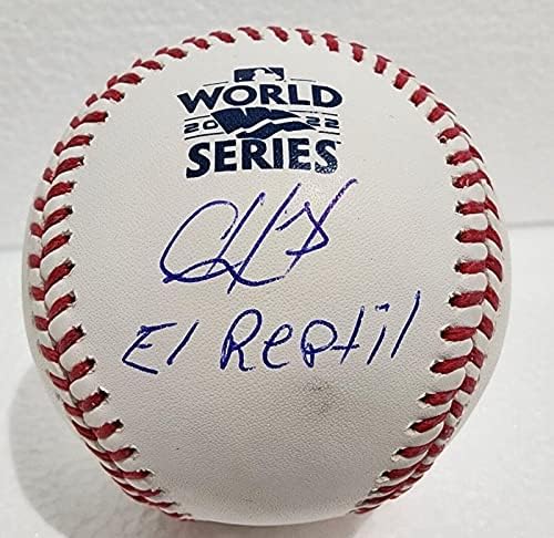 Cristian Javier assinou 2022 World Series Baseball Astros El Reptil MLB Holo - Bolalls autografados