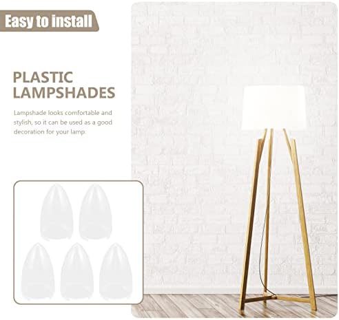 Acessórios para cortina de decoração da casa de Hanabass 5pcs substituição de abajur de plástico tampa da lâmpada de