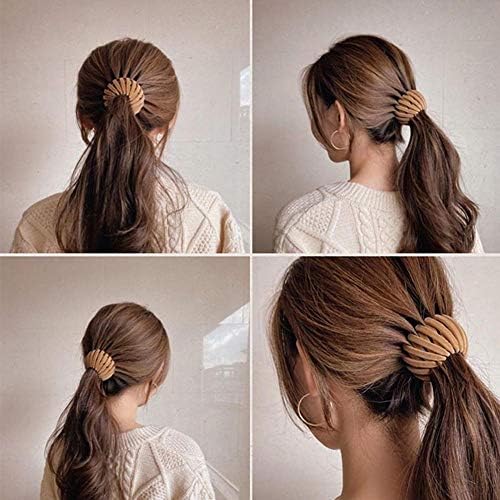 Minlia Bird Nest Bun Garra de cabelos, expandindo acessórios de cabelo de veludo, feminino de fivela de cabelo fixo feminino