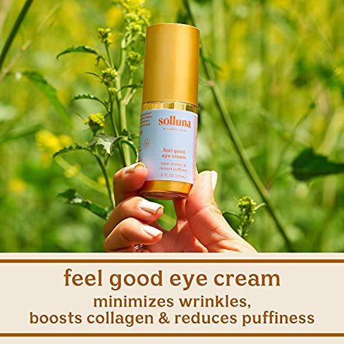 Solluna de Kimberly Snyder Feel Good Skincare System-soro de vitamina C, creme para os olhos, limpador e hidratante-cuidados