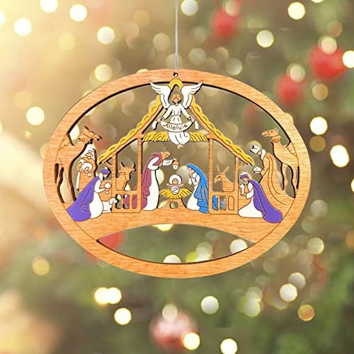 142134 Decorações de Natal do nascimento de Jesus Hollow Christmas Tree Pinging