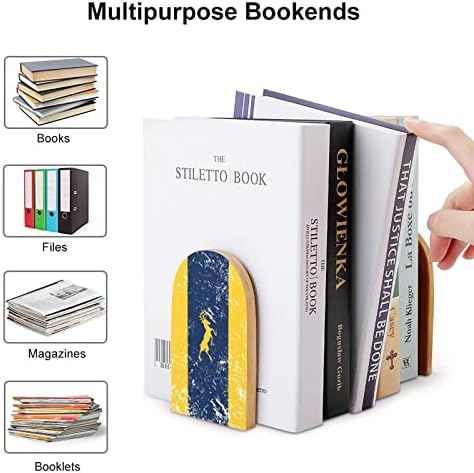 Michigan State Flag fofo Book Endswooden Bookends Holder para prateleiras Livros Divisor Moderno Decorativo 1 par