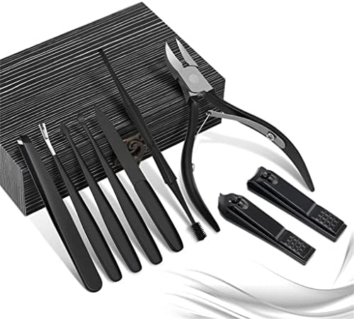 Cuidado de madeira de madeira de madeira negra Cuidado de 9 peças Remoção multifuncional de calos cinza Pedicure Knife Set