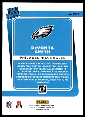 2021 Donruss 261 Devonta Smith Philadelphia Eagles classificou os novatos NFL Football Card NM-MT