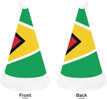 Guiana Bandeira do chapéu de natal de Natal macio Papai Noel Cap engraçado gorro para a festa festiva do ano novo de Natal