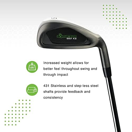 BOMBTECH GOLF - Premium Golf 4.0 Conjunto de ferro - Irons destros incluem 4, 5, 6, 7, 8, 9, PW - Fácil de acertar ferros de golfe