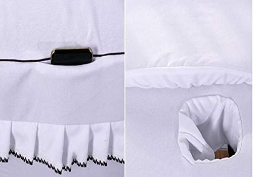 Silk Simples Massage Table Sheet Sets, Bordado de cor sólida Capa de cama de beleza 4pc Salia de saia de cama de massagem Tampa da cama Tampa -A 60x180cm