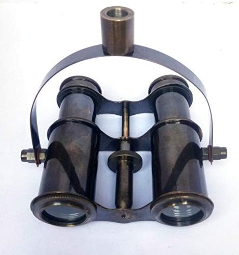 ASI Náutico de 6 Binocular de latão com suporte de tabela de tripé em cor preta