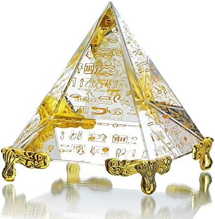 H&D Hyaline & Dora 60mm Crystal Pyramid Prism Prinseweight Energia positiva Ornamento de vidro Pirâmide egípcia com