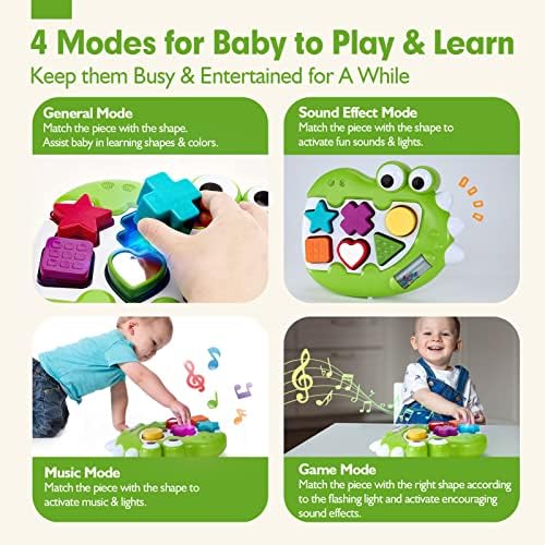 Baby Toys 12-18 meses - Brinquedos musicais de classificação de formas para crianças 1-3 - Montessori Toys para presentes de menino de 1 ano - criança aprendendo brinquedos de 1-2 - Presente de aniversário de um ano de menino 1ª menina Girl Girth Gifts