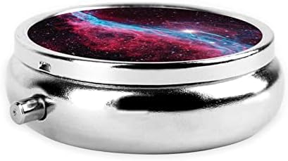 Caixa de comprimidos redondos do Universo Galaxy, Mini Caixa de Pílis portáteis, Adequado para Suplemento de Óleo de Peixe