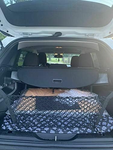 Rede de carga de porta -malas de carros - Made e se encaixa de veículo específico para Jeep Cherokee 2014-2018 - Organizador de armazenamento de malha elástico - Acessórios premium - Rede de bagagem de carga de tronco