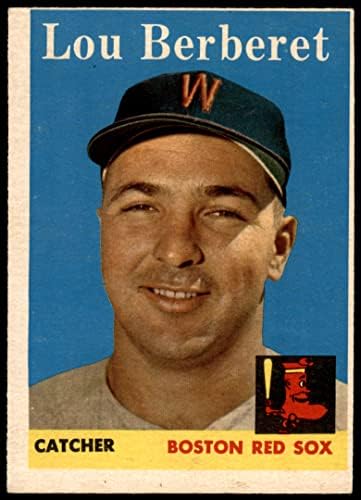 1958 Topps 383 Lou Berberet Boston Red Sox Good Red Sox