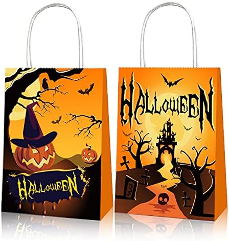 RF Reenfaya Halloween Sacos de tratamento favores de festa-12pcs truque ou tratamento sacolas bolsas de doces com alças Decorações