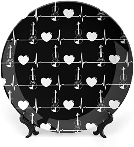 Placa decorativa do coração de coração com stand Bone China Plate para a cozinha da sala de estar em casa