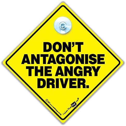 Não antagonize o sinal de carro de motorista irritado, a signa da Copa da Copa da piada para os motoristas que recebem