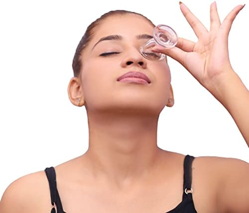 Copo de lavagem de vidro para manter os olhos limpos e saudáveis ​​| Alívio suave de alérgenos, irritantes, maquiagem,