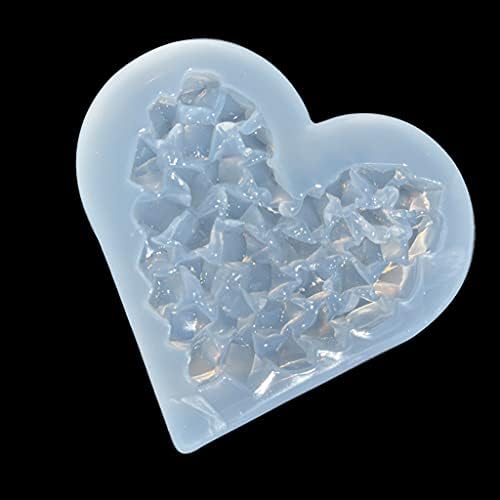 Jomgeroz Diamond Love Love resina epóxi molde de cristal ornamentos de pedra