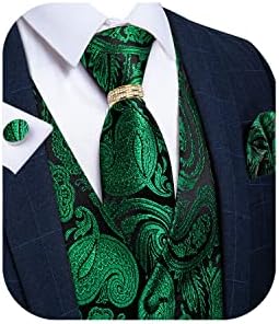 Conjunto de coletes de traje masculino Dibangu, 5 PCs Smoking Cistatecoat e Bolock Square Bollowlinks Anel de gravata para