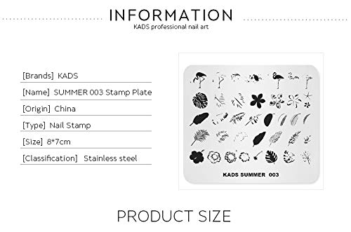 Kads Uil Art Stamping Plate Modelo de Nail Art Design Ferramenta Placa de imagem Diy Design Diy